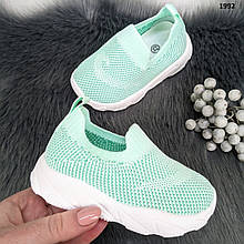 Мокасини тапочки дитячі текстильні М.Мічі м'ятні