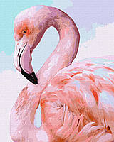 Картина по номерам Идейка Животные, птицы Розовый фламинго 40х50см, КНО4397