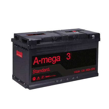 Акумулятор автомобільний A-Mega Standard 100 Ah 850 A En, фото 2
