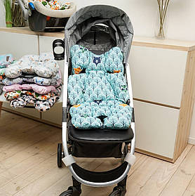 Матрасик у коляску / Ортопедичний вкладиш для автокрісла / Вкладиш у стілець для годування Lari Бірюзовий