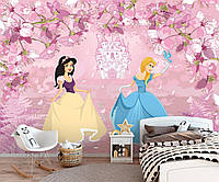 Флизелиновые фото обои для стен детские 416x254 см Для девочек - Две принцессы в саду 12531VEXXXL+клей