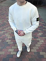 Спортивний костюм білий STONE ISLAND утеплений 5-660