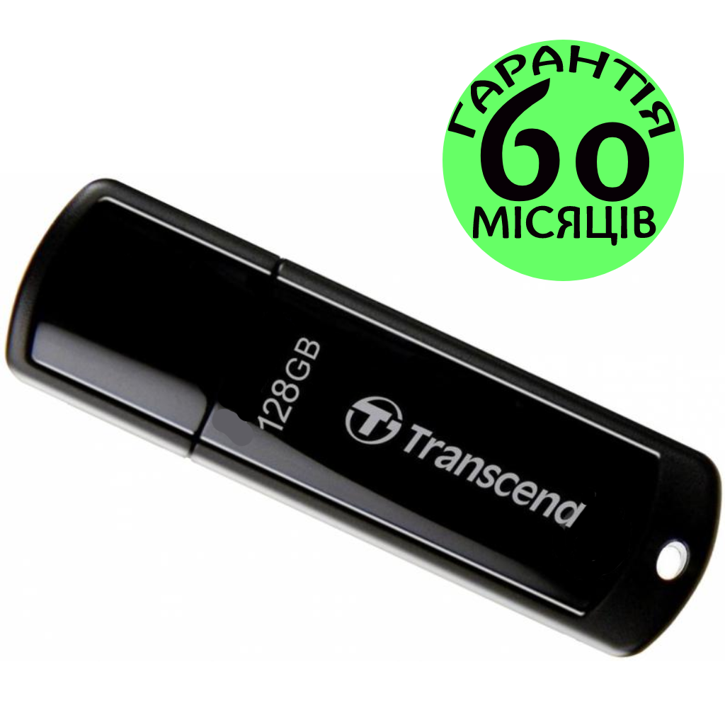 Флешка 128 ГБ Transcend JetFlash 700 USB 3.1, чорна, пластикова, usb флеш накопичувач трансенд