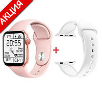Умные часы Smart Watch 6 Z32 PRO 44mm алюминий тонометр шагомер оксиметр 2 ремешка белый розовый
