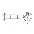ISO 7380-2 Болт під шестигранник із напівкруглою головкою 10.9 цинк, фото 6