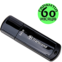 Флешка 64 ГБ Transcend JetFlash 700 USB 3.1, чорна, пластикова, usb флеш накопичувач трансенд