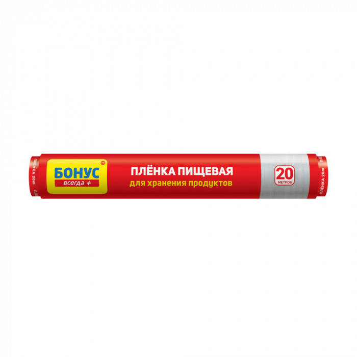 

Пленка пищевая для хранения продуктов Бонус, 20 м, Без цвета