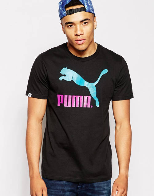 

Футболка черная спортивная мужская Пума PUMA