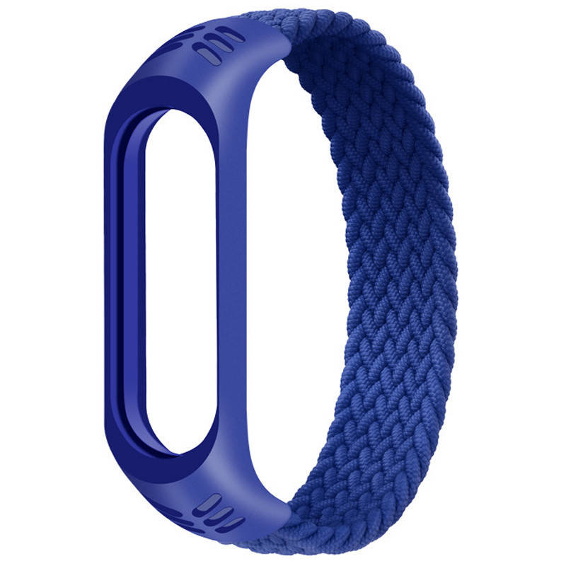 

Тканевый Ремешок моно для Xiaomi Mi Band 3/4/5/6 (S) (Синий)
