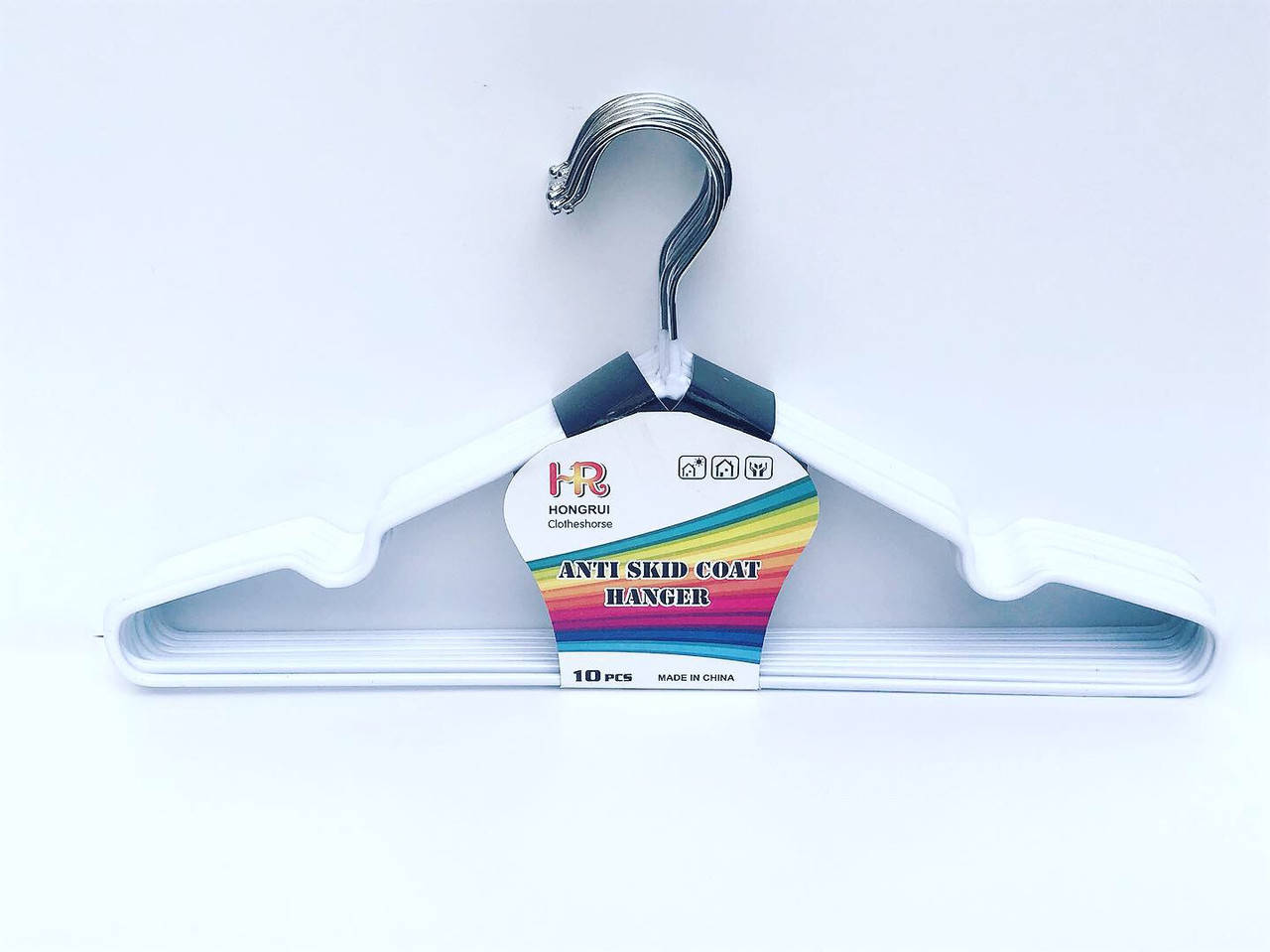 

Вешалка тремпель металлическая покрытая силиконом 41см. Усиленная. Белая., Золотистый