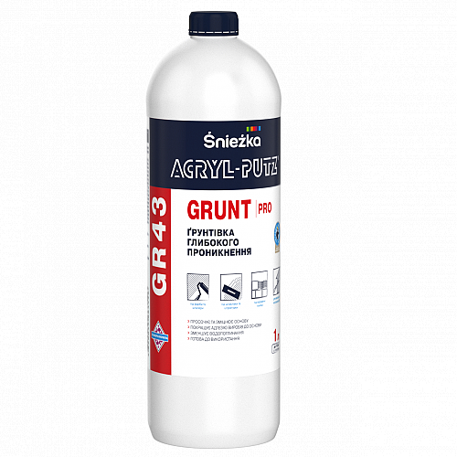 

Грунтовка Акрил-Путц GR43 GRUNT PRO глубокопроникающая 1л