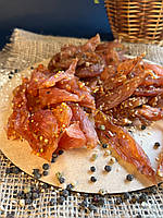 Снеки до пива. Джерки курячі з кунжутом та васабі, 250 гр. Сушене м'ясо