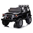 Дитячий двомісний джип Toyota Land Cruiser (чорний колір) з пультом дистанційного керування 2.4G, фото 3