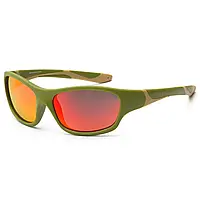Дитячі сонцезахисні окуляри Koolsun кольору хакі серії Sport 3+ KS-SPOLBR003