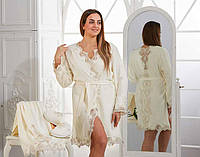 Набір жіночий Modena (халат, тапочки та рушник) Arya білий S / M