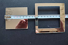 Дзеркальні пластикові наклейки Квадрати набір 6 шт (від 20 до 7.4 см), фото 5