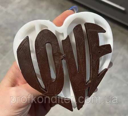 Ексклюзив. Силіконовий молд для шоколаду та ін "LOVE під шпажку", фото 1