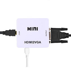 Перехідник з HDMI на VGA / Адаптер перехідник для монітора / Аудіо перехідник