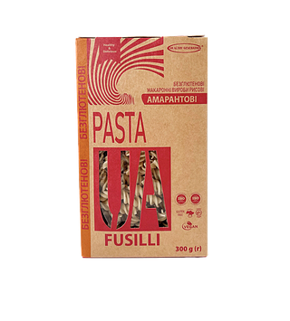 Макарони PASTA UA амарантові без глютену СпіральТМ HG 300г.