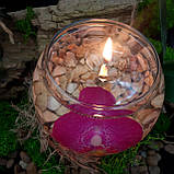 Декоративна гелева свічка Чародійка куля орхідея 4105, фото 3