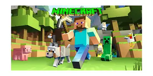 Наліпка на пляшку Майнкрафт Minecraft, 12х6 см