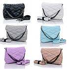 Жіноча сумка Шейла (24х16х7см), з ремінцем та ланцюжком, Чорна / Жіноча стьобана сумка-клатч через плече, фото 2