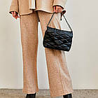 Жіноча сумка Шейла (24х16х7см), з ремінцем та ланцюжком, Чорна / Жіноча стьобана сумка-клатч через плече, фото 4