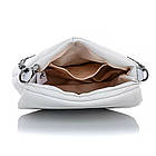 Жіноча сумка кросбоді (24х16х7 см) з ремінцем, Шейла, Біла/Смочка з ланцюгом через плече/Стебнований клатч, фото 5