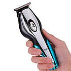 Машинка для стрижки волосся 11в1, акумуляторна, з USB-зарядкою, Geemy GM-562 / Бездротова бритва-триммер, фото 5