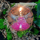 Декоративна гелева свічка Чародійка куля тигрова орхідея 4105-8, фото 3