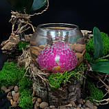 Декоративна гелева свічка Чародійка куля тигрова орхідея 4105-8, фото 2