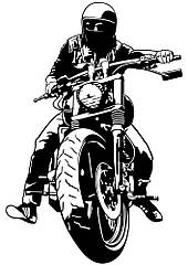 Вінілова наклейка Harley davidson мотоцикл 80 см