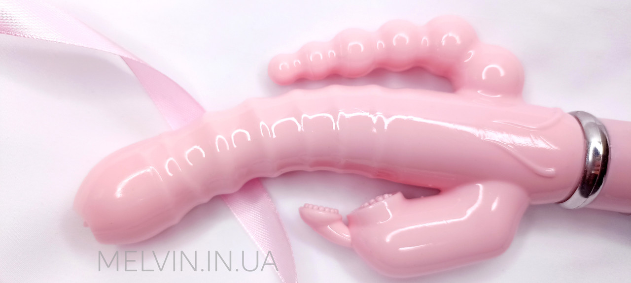 Вібратор анально клітаторально вагінальний. Потрійний вібростимулятор