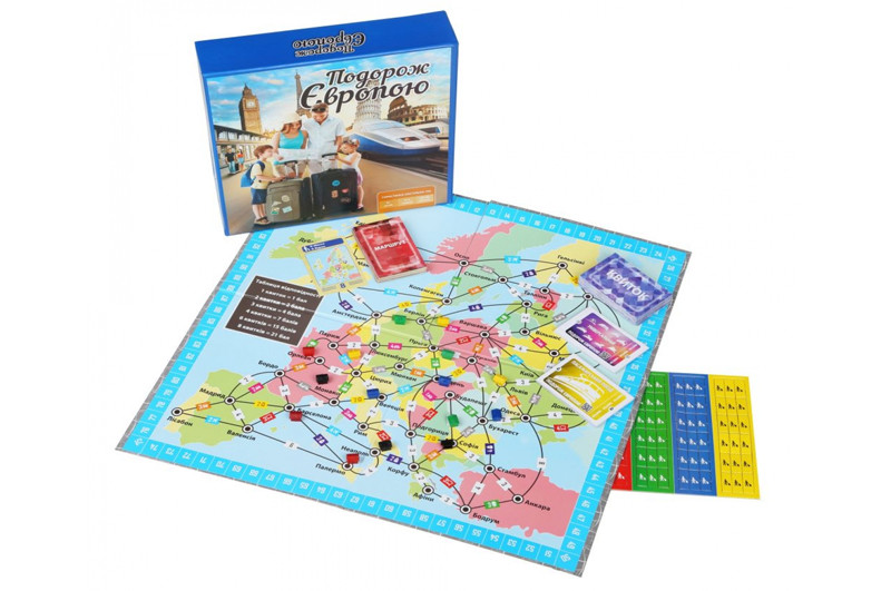 Настільна гра "Подорож Європою" р.25*25*6 см. Arial