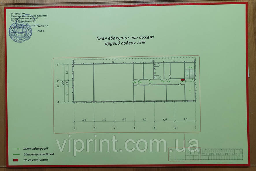 Фотолюминесцентный план евакуації 400х600 - фото 6 - id-p1778780406