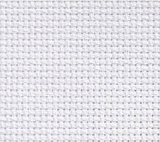 Тканина для вишивання Аїда 14 біла, нажорстка, накрохмалена. 150 см для вишивок, серветок, скатертей, полотнянець