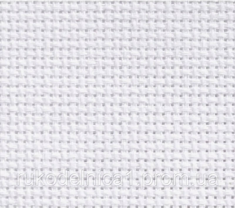 Тканина для вишивання Аїда 14,біла виріз 50 см на 50 см, накрохмалена