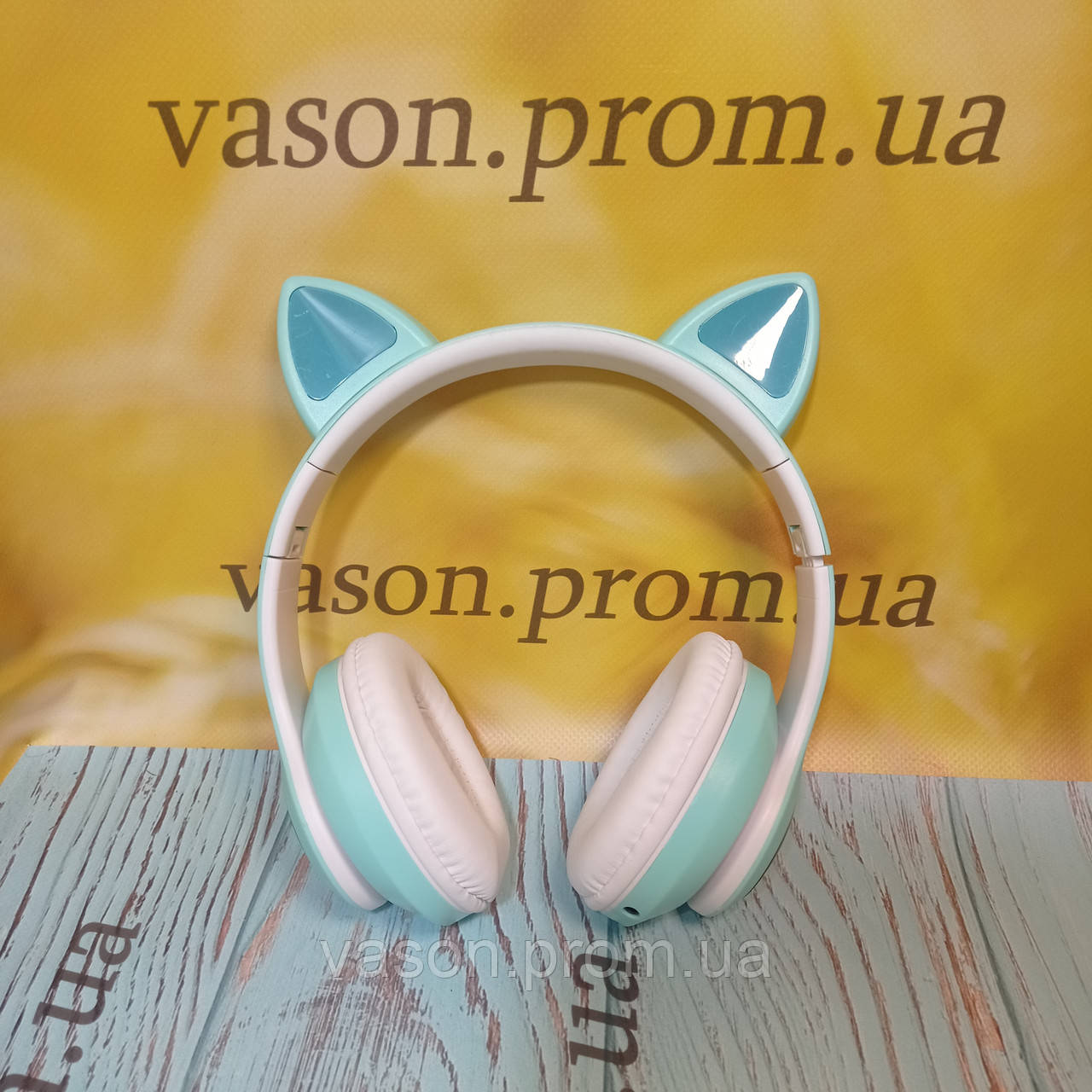 Беспроводные наушники с кошачьими ушками котика Cat Headset с RGB ...