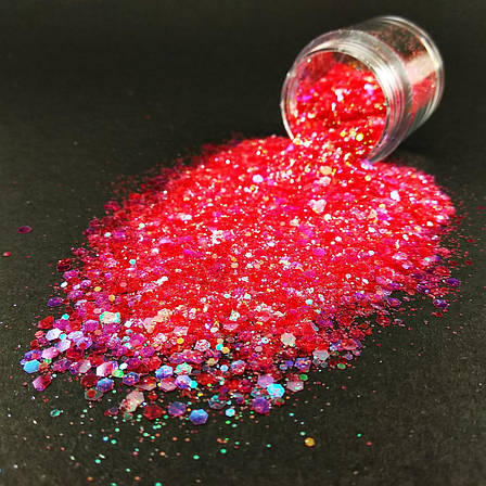ГЛІТЕР СУХИЙ ГОЛОГРАФІЧНИЙ CHAMELEON CHUNKY GLITTER 10 ml, фото 2