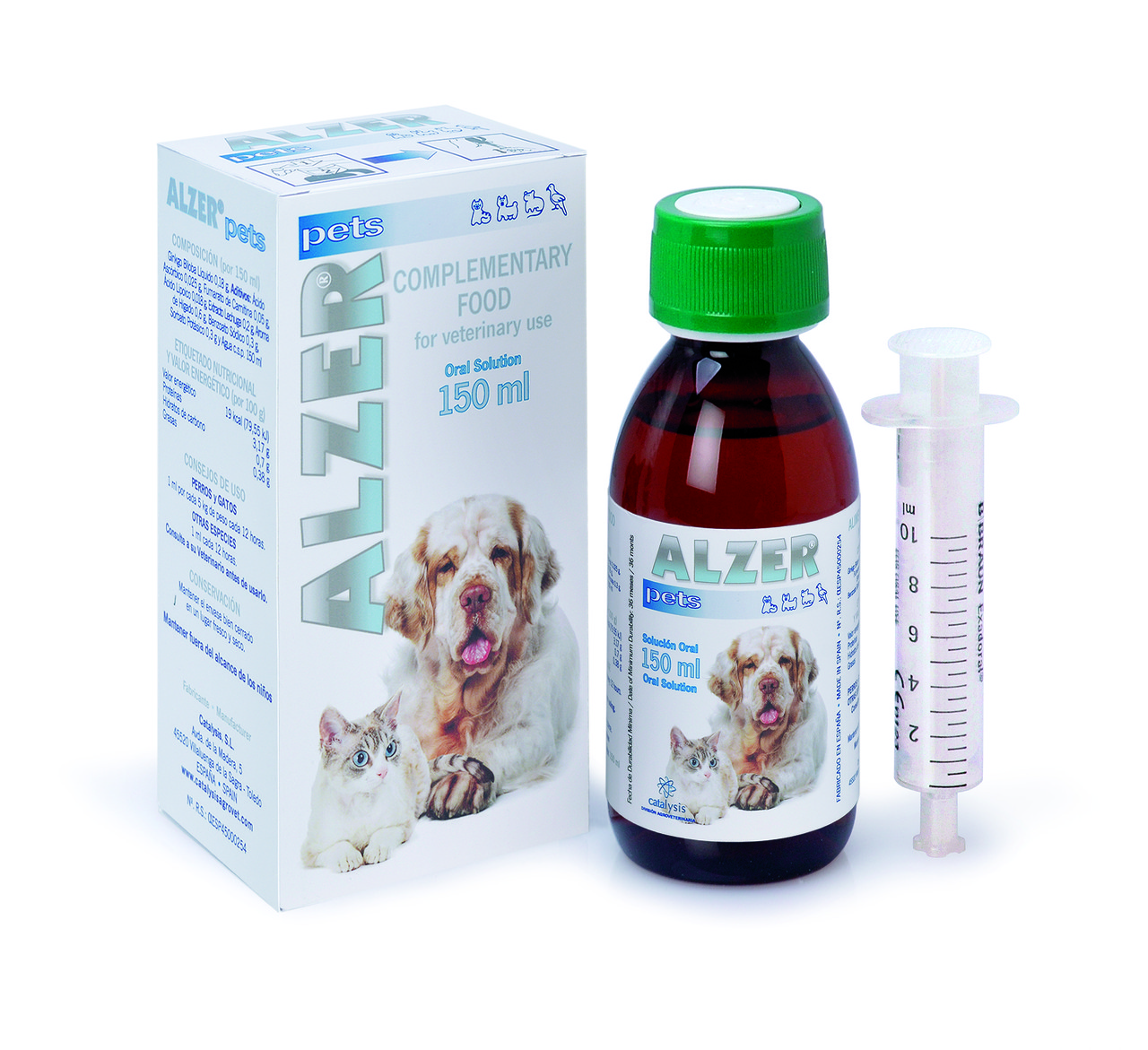 Alzer Pets харчова добавка для покращення самопочуття собак та котів похилого віку 150 мл