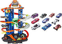 Трек Hot Wheels City Ultimate Garage Легендарний гараж 90см высоти GJL14 Track Set With Moving T-Rex Dinosaur