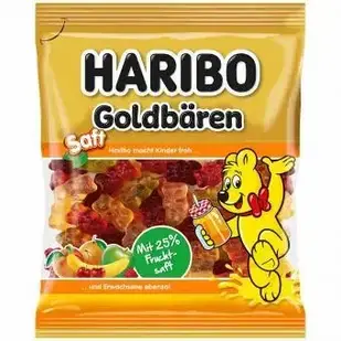 Цукерки желейні з соком Haribo GoldBaren Saft, 160 г, жувальні цукерки Харібо, ведмедики золоті