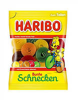 Конфеты желейные фрутктовая улитка Haribo Bunte Schnecken, 160г, Германия, Харибо жевательные мармеладные