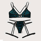 Велюровий комплект жіночої нижньої білизни – романтичний подарунок для коханої, фото 2