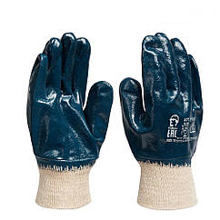 Рукавички нітрилові сині МБС (В'язаний манжет)