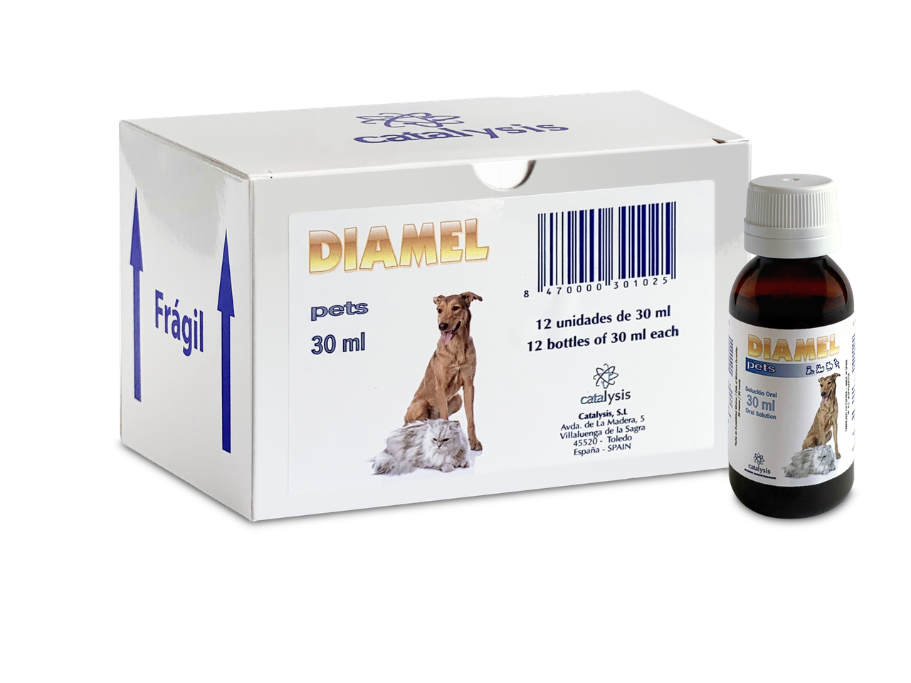 Diamel Pets добавка для профілактики та в комплексній терапії цукрового діабету у собак та котів 30 мл