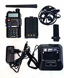 Рація Baofeng UV-5R Black + Силіконовий чохол камуфляж, фото 3