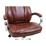 Офісне крісло Сенатор Richman Хром М-2 кожзам коричневий, фото 5