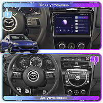 Штатна магнітола Lesko для Mazda RX-8 I Рестайлінг 2008-2012 екран 9" 1/16Gb Wi-Fi GPS Base 5 шт., фото 4