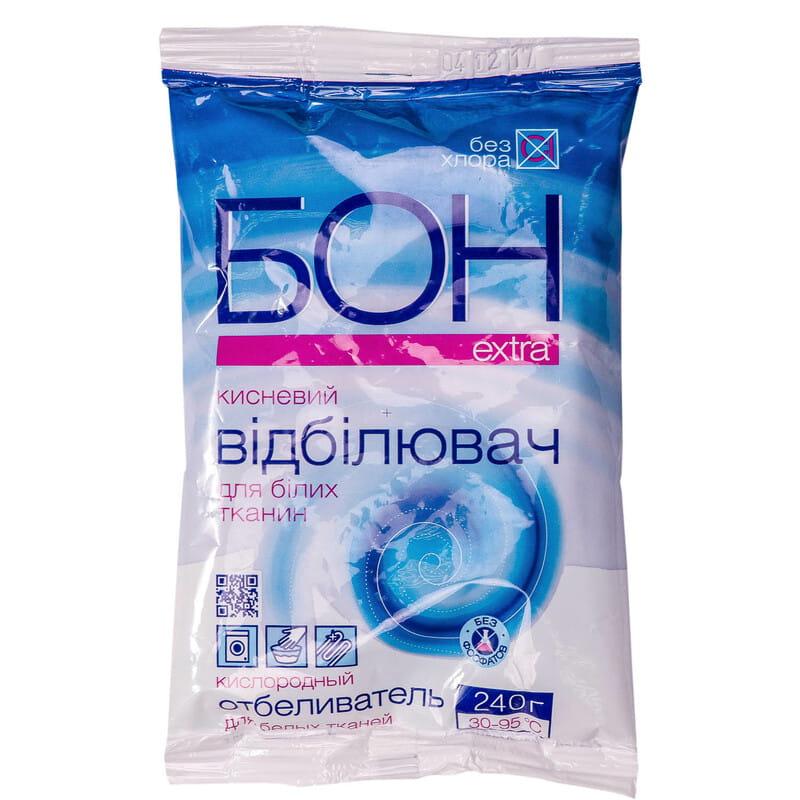 Відбілювач для білих тканин БОН Extra Кисневий без хлору 240 г (4820098540013)